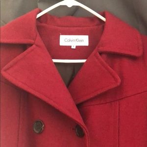 Beautiful wine coat by Calvin Klein